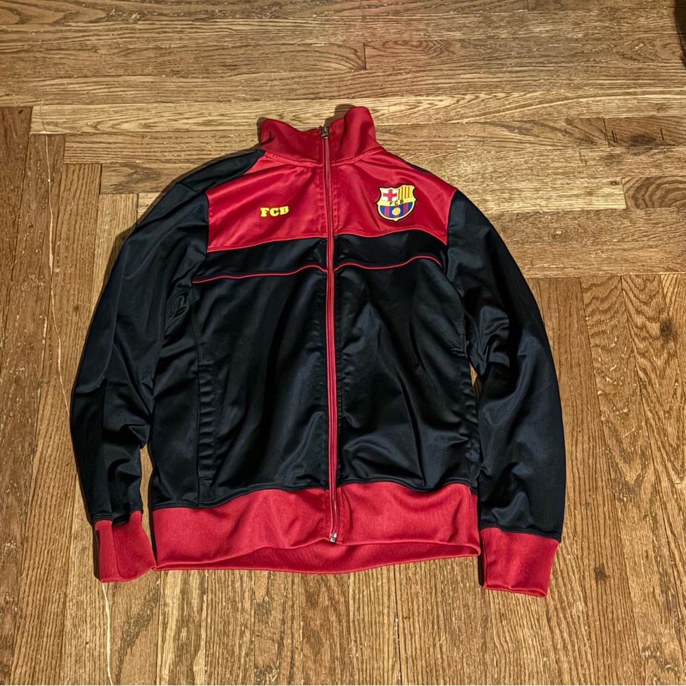 FC Barcelona Track Jacket Men’s M Black Red Força‎ Barça FCB